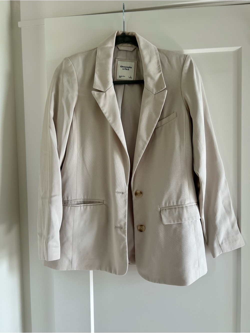 Abercrombie & Fitch Light Cream Blazer Jacket
